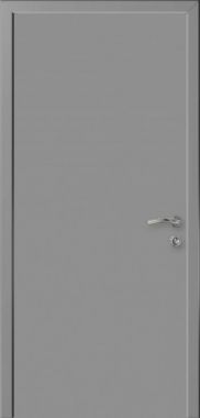 Дверь влагостойкая композитная гладкая "Капель (Kapelli)" (RAL7040, темно-серый)